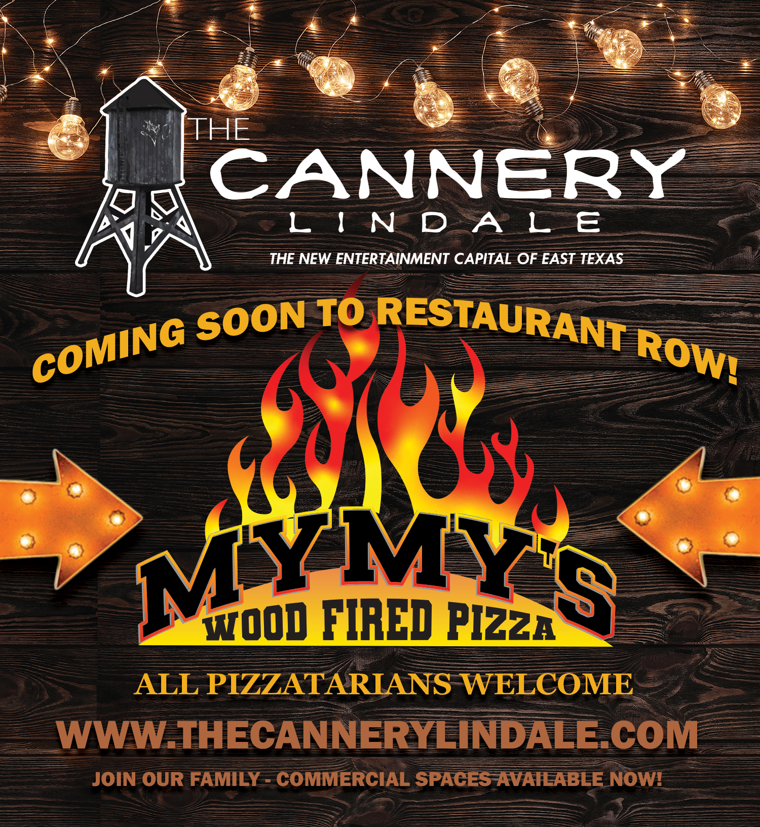 The Cannery Welcomes My My’s Wood Fired Pizza 🍕 to it’s growing list of Restaurant Row Tenants